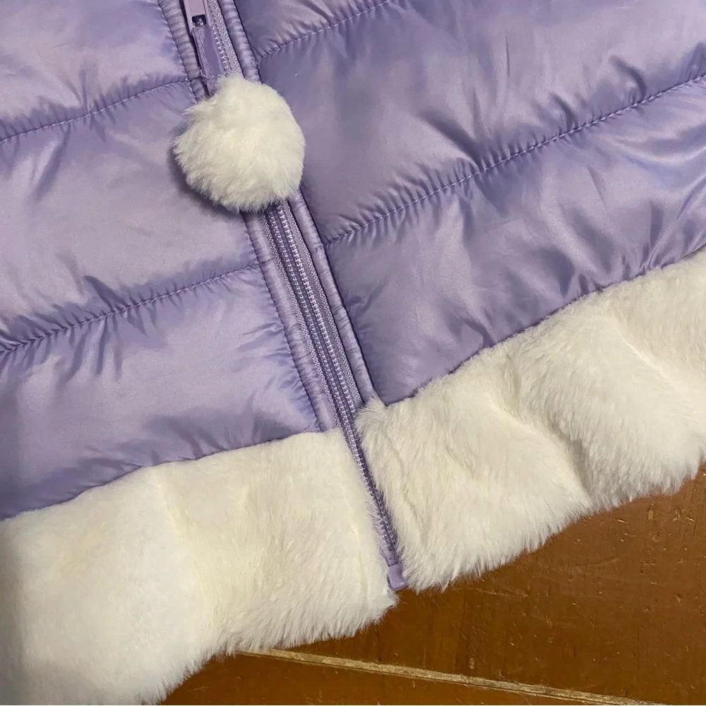 ISAAC MIZRAHI Fur Trimmed Hooded Puffer Vest Child XS (4)